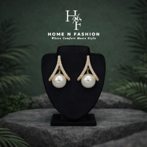 elegant diamond pearl stud earrings
