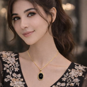 luxury gucci round pendant necklace (stainless steel) (copy)