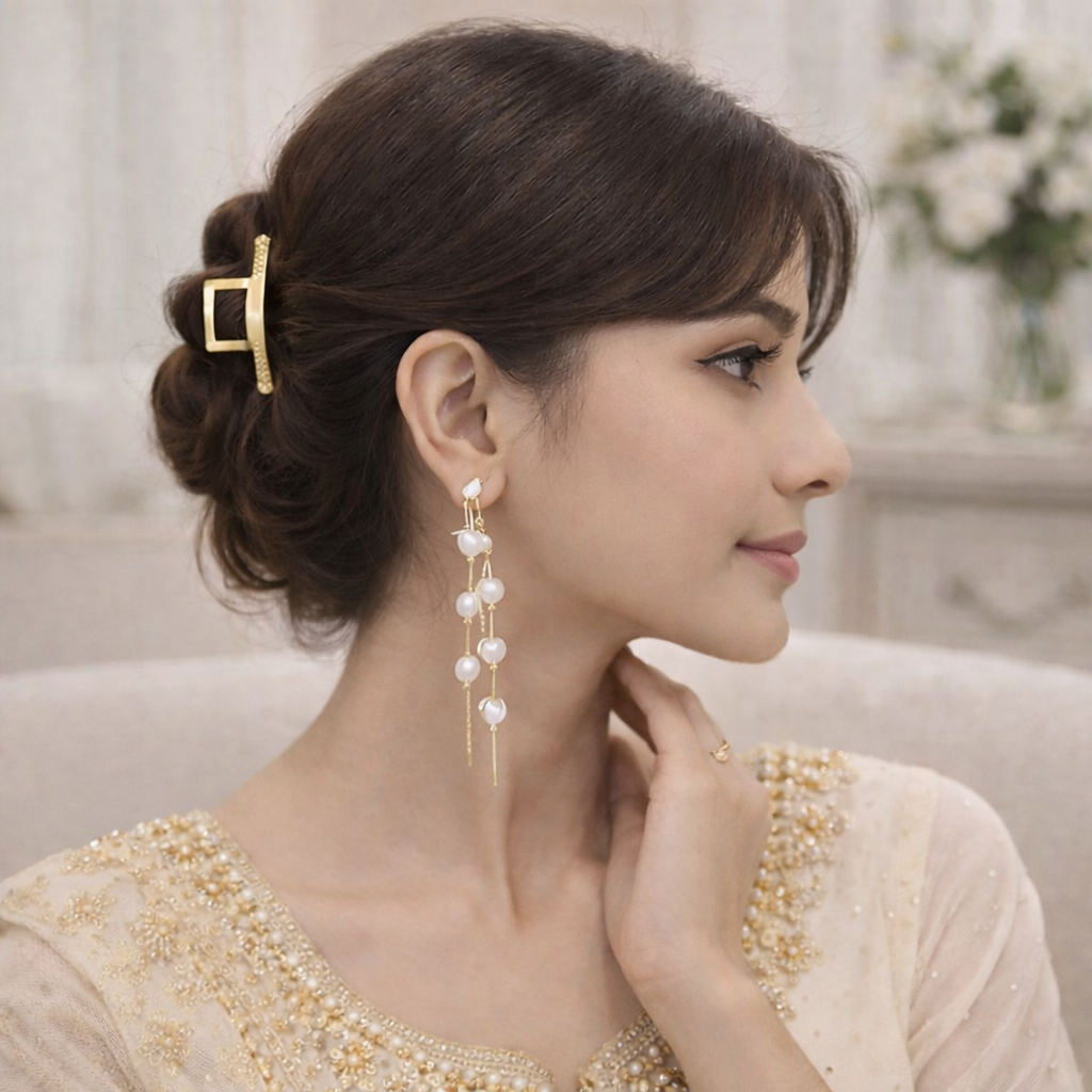 long tassel pearl heart drop earrings long tassel pearl heart drop earrings