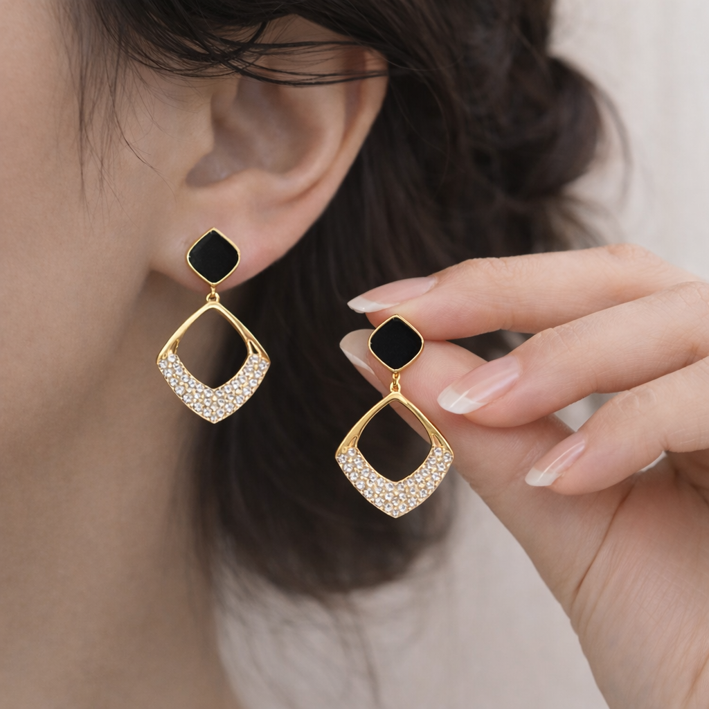 enamel african crystal diamond stud earrings enamel african crystal diamond stud earrings
