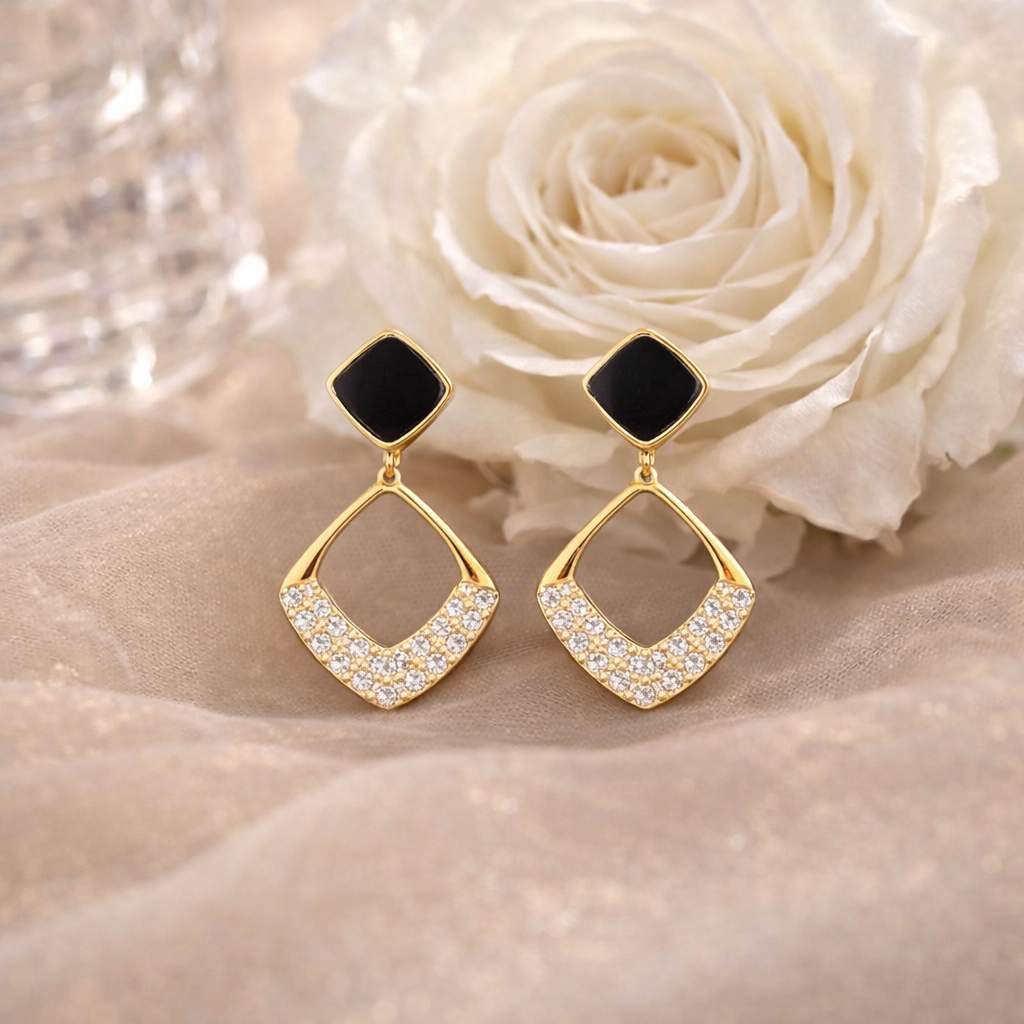 enamel african crystal diamond stud earrings enamel african crystal diamond stud earrings