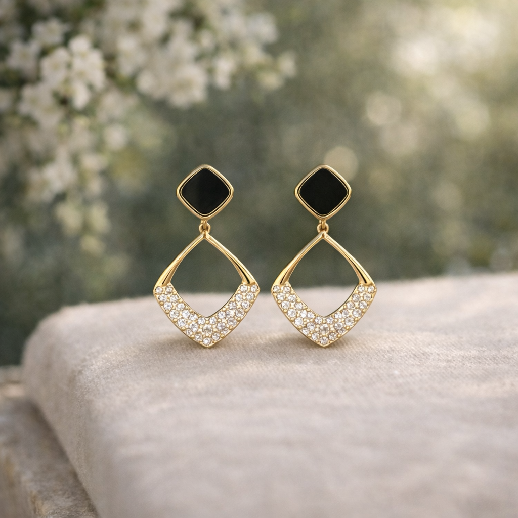 enamel african crystal diamond stud earrings enamel african crystal diamond stud earrings