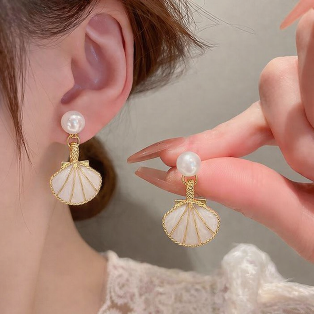 summer shell drop earrings summer shell drop earrings