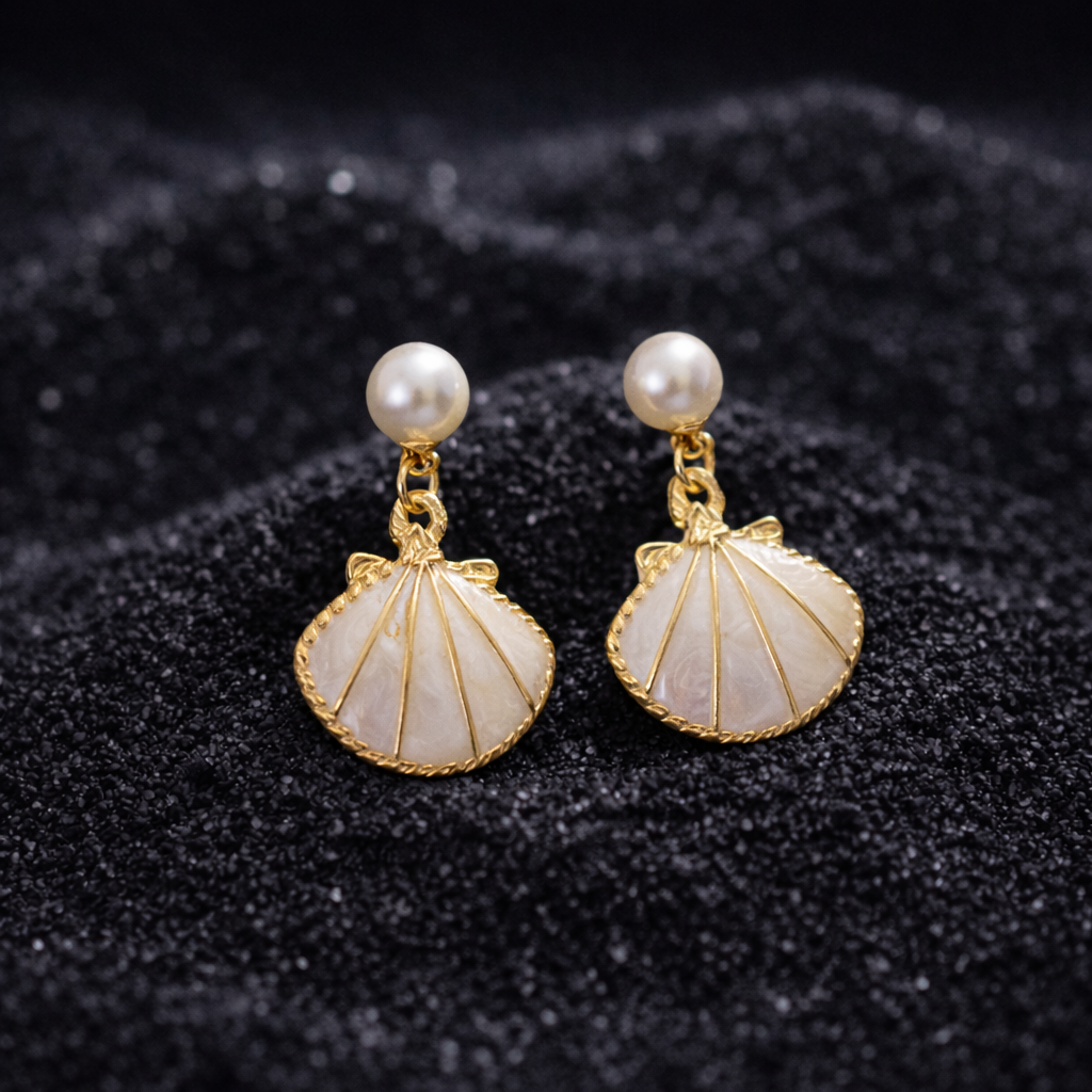 summer shell drop earrings summer shell drop earrings