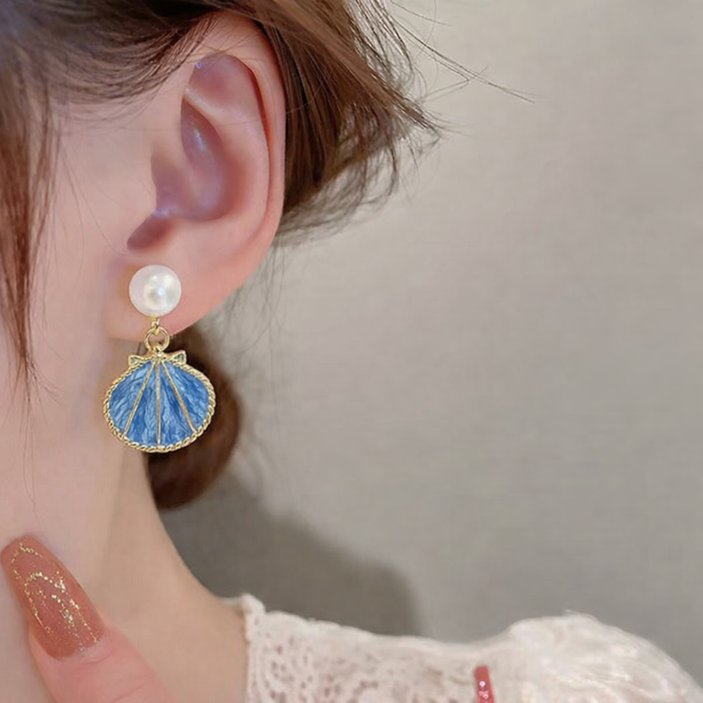 summer shell drop earrings summer shell drop earrings