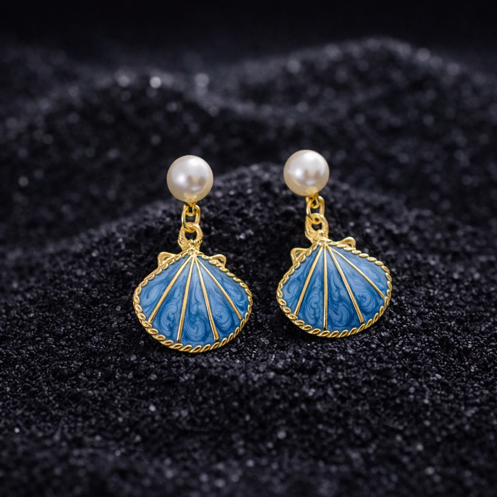 summer shell drop earrings summer shell drop earrings