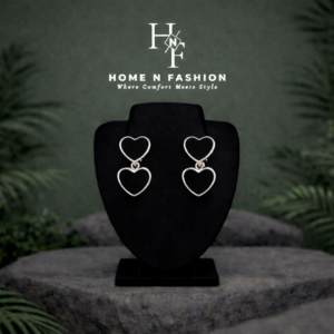 black oil dripping heart stud earrings