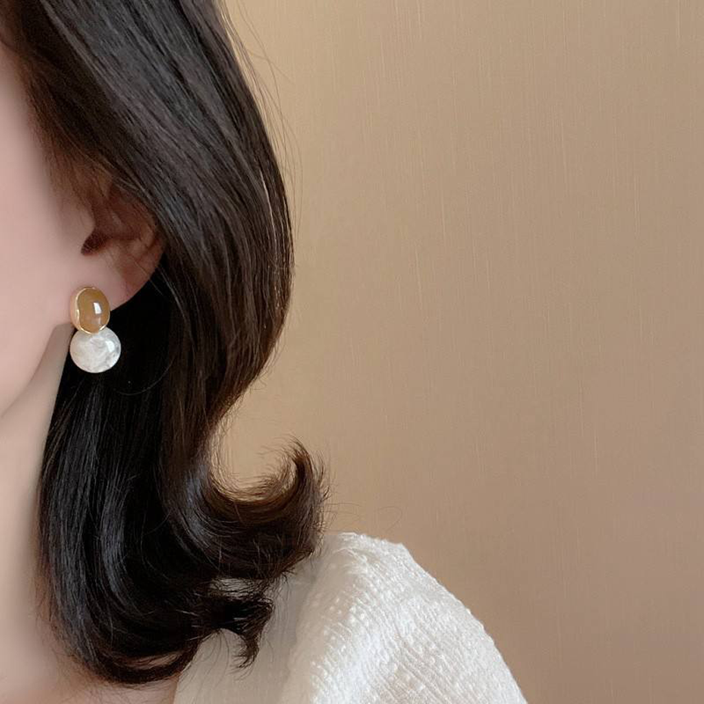 vintage geometric round dangle earrings vintage geometric round dangle earrings