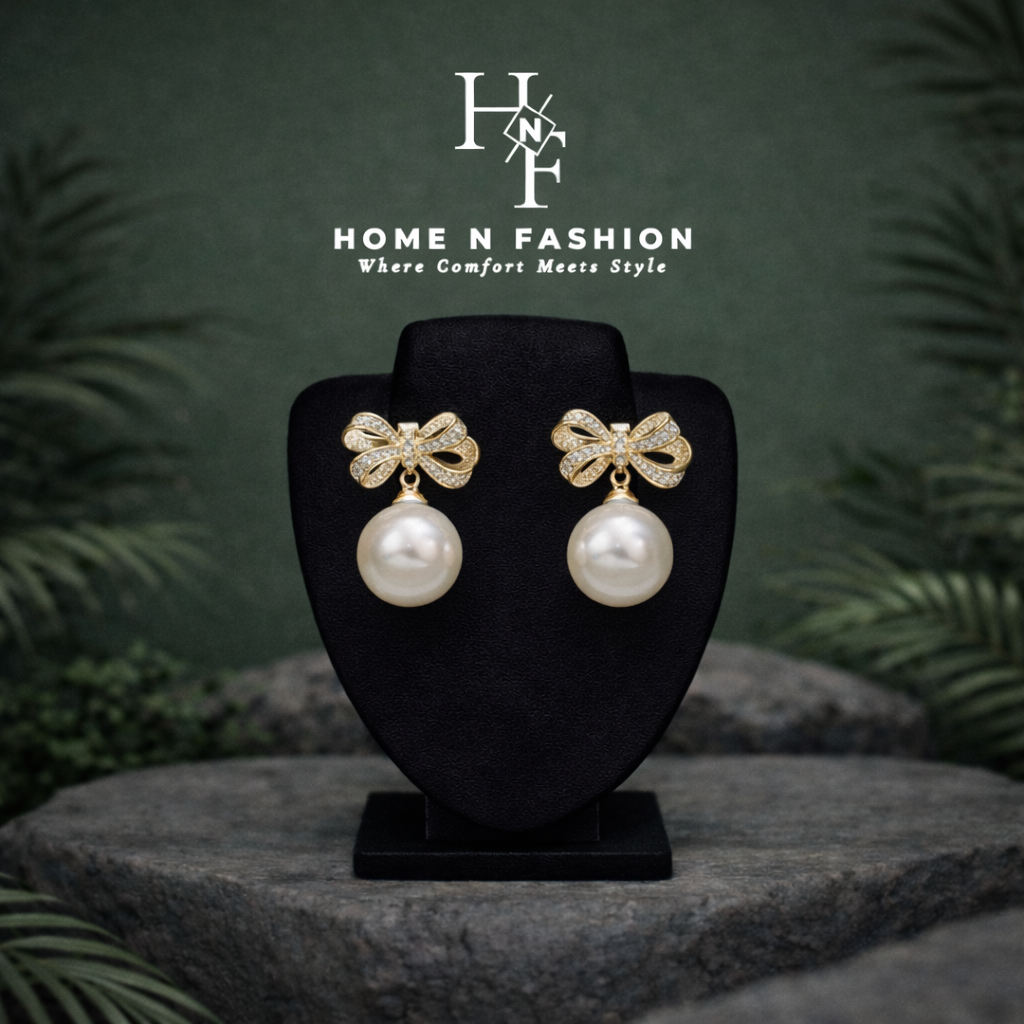 luxury bow pearl stud earrings luxury bow pearl stud earrings