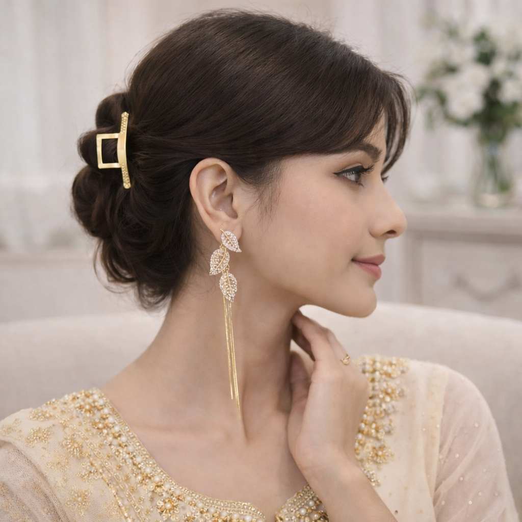 retro leaf tassel drop earrings retro leaf tassel drop earrings
