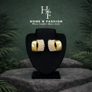 french retro pearl arc stud earrings