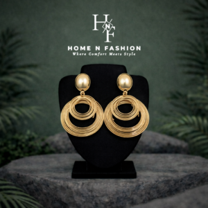 exaggerated multi layer circle hoop dangle earrings