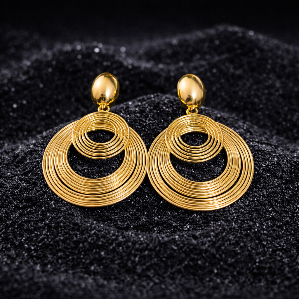 exaggerated multi layer circle hoop dangle earrings exaggerated multi layer circle hoop dangle earrings