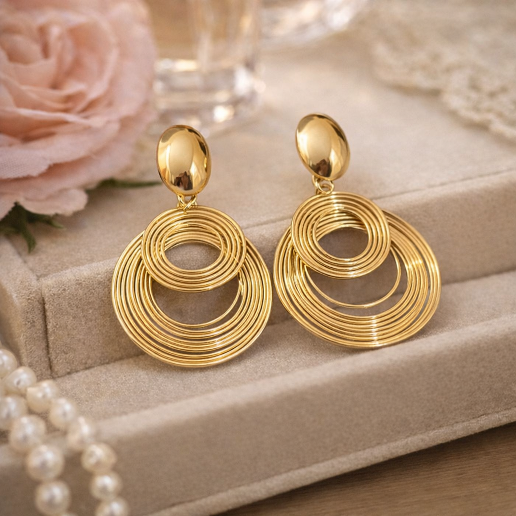 exaggerated multi layer circle hoop dangle earrings exaggerated multi layer circle hoop dangle earrings