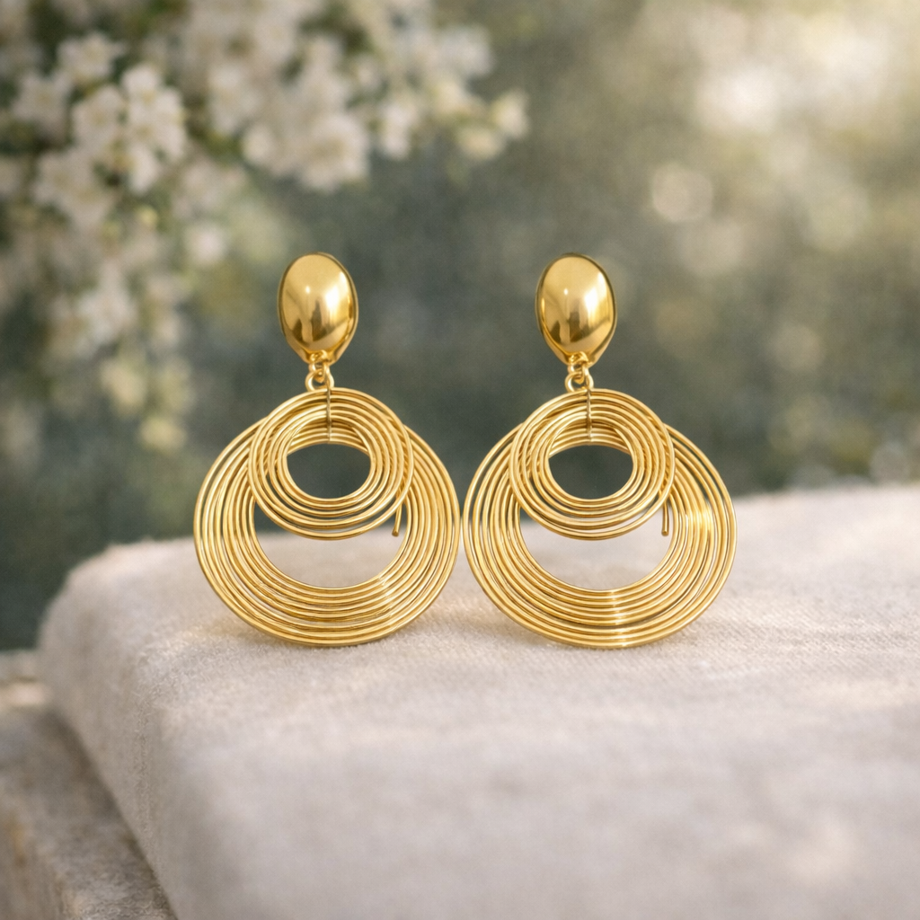 exaggerated multi layer circle hoop dangle earrings exaggerated multi layer circle hoop dangle earrings