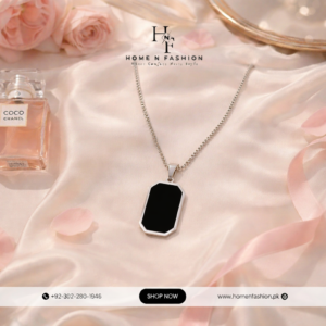 zce3964 (geometric square pendant necklace) silver 2