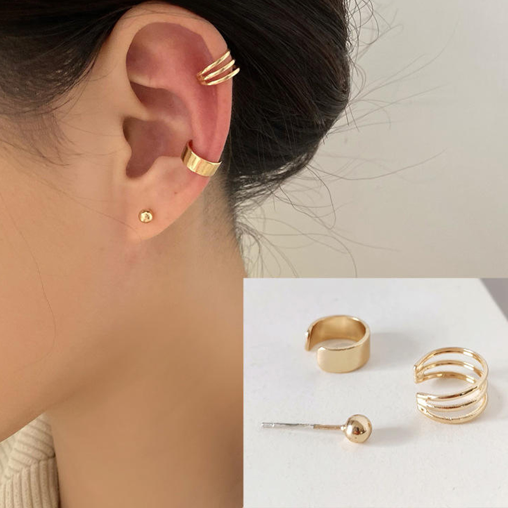 retro plain circle multi ring ear clip earrings retro plain circle multi ring ear clip earrings