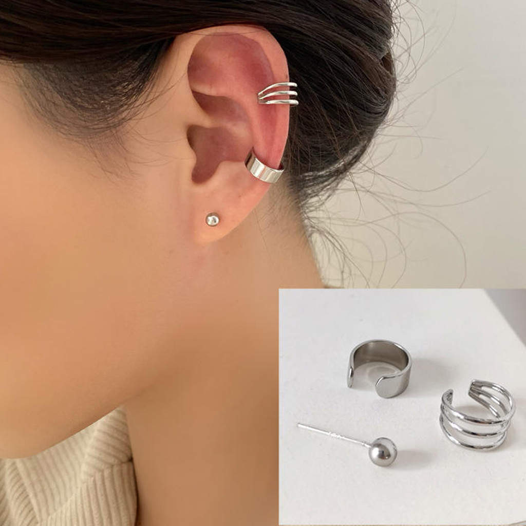 retro plain circle multi ring ear clip earrings retro plain circle multi ring ear clip earrings