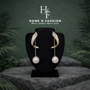 geometric rhinestone pearl long tassel drop earrings