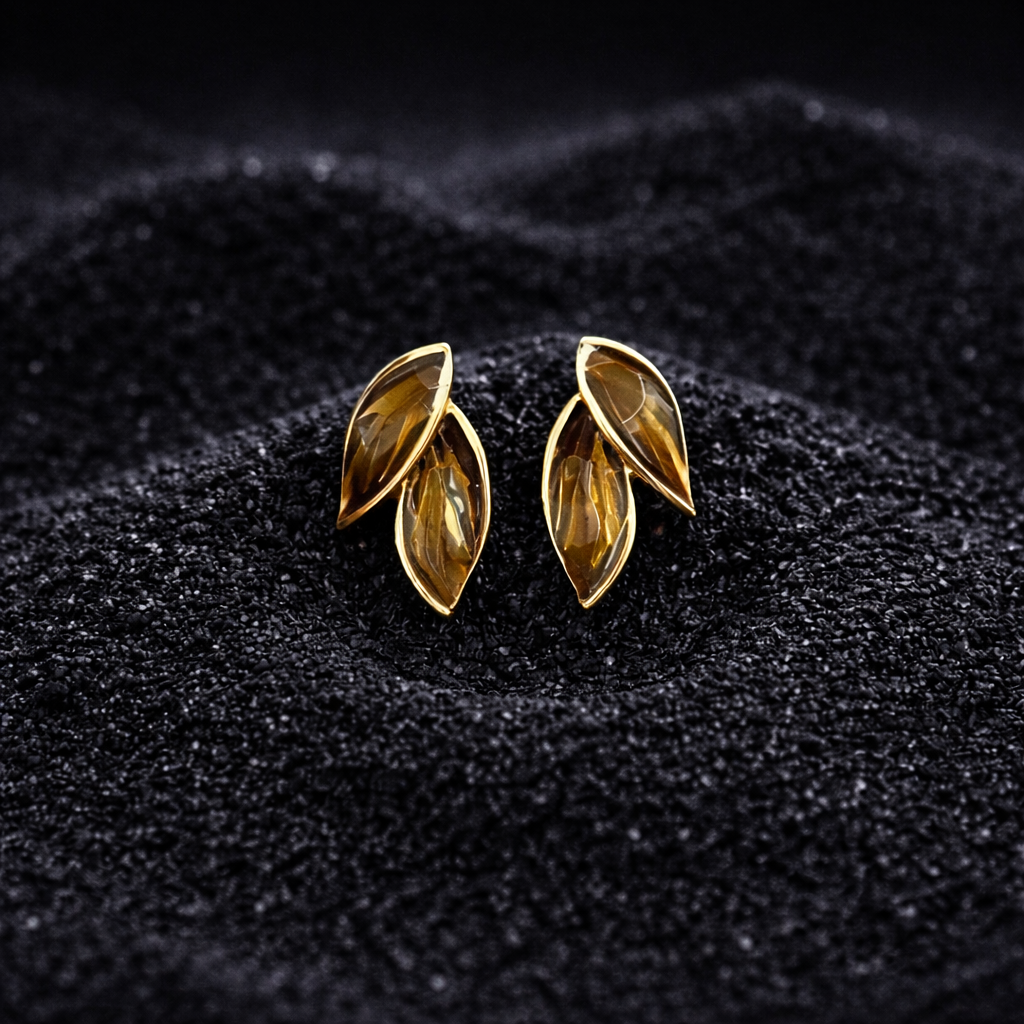 korean silver needle leaf stud earrings korean silver needle leaf stud earrings