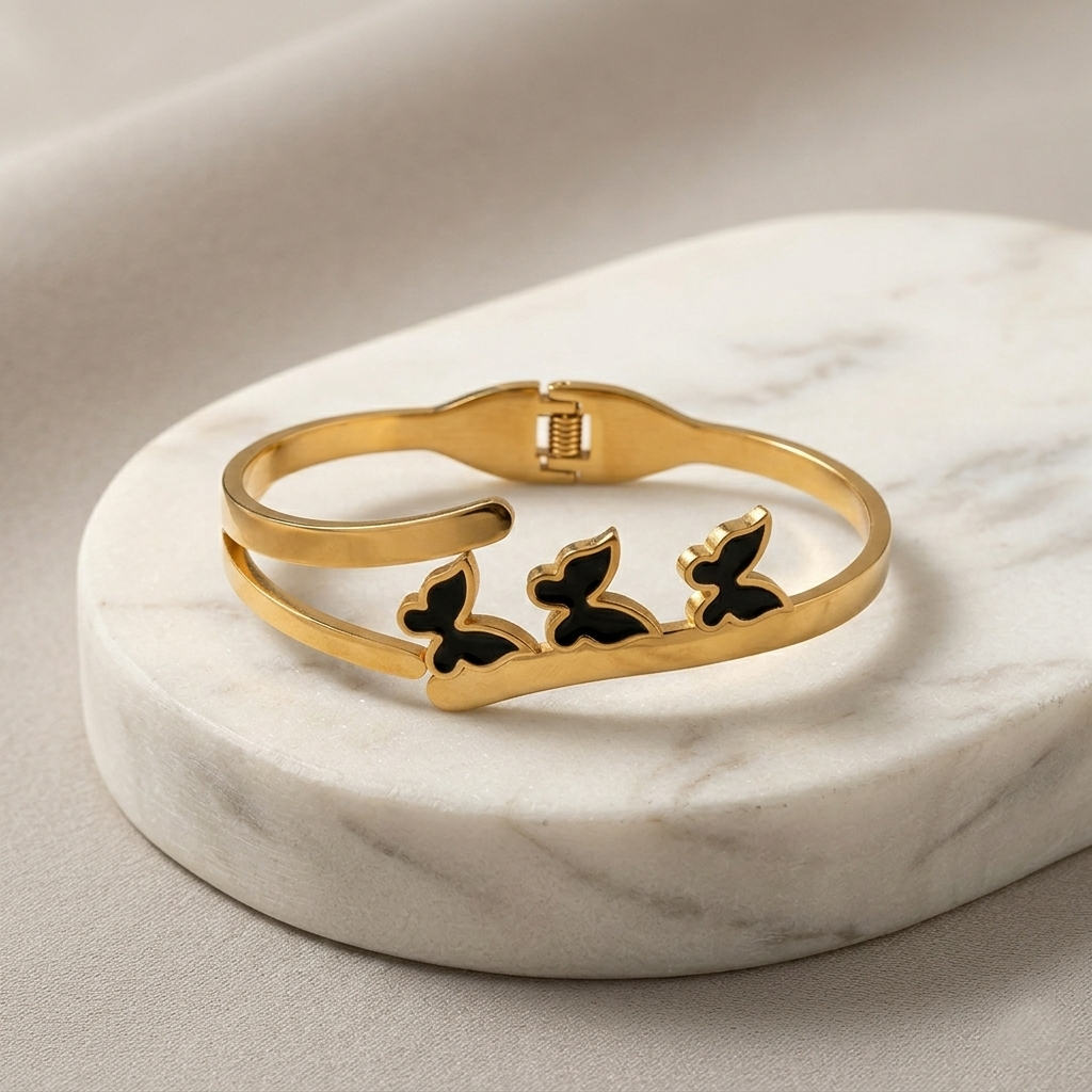 elegant butterfly cuff bangle bracelet (stainless steel) elegant butterfly cuff bangle bracelet (stainless steel)