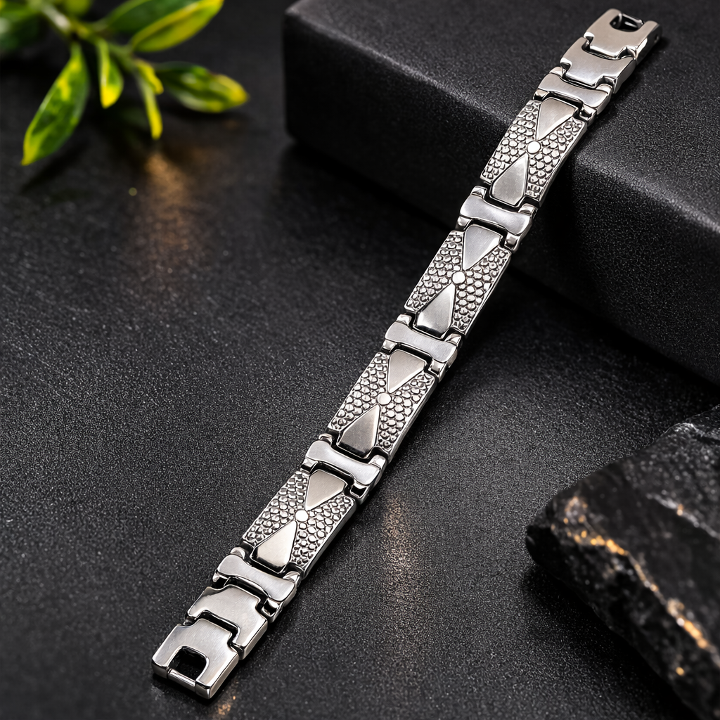 men’s stainless steel textured link bracelet – premium silver geometric chain bracelet for men men’s stainless steel textured link bracelet – premium silver geometric chain bracelet for men