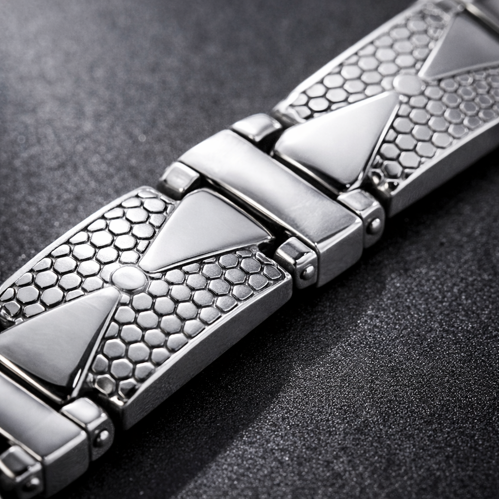 men’s stainless steel textured link bracelet – premium silver geometric chain bracelet for men men’s stainless steel textured link bracelet – premium silver geometric chain bracelet for men