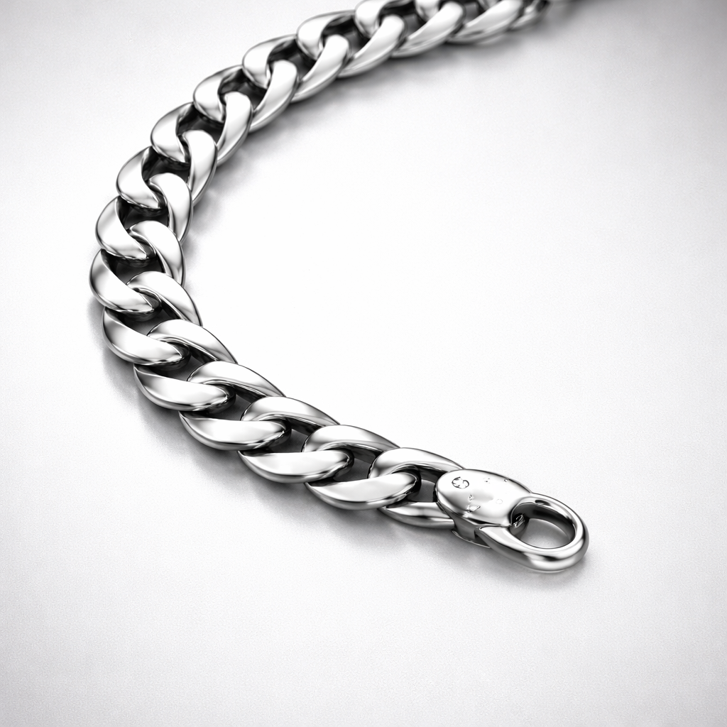 men’s stainless steel cuban link bracelet – premium silver chain bracelet for men men’s stainless steel cuban link bracelet – premium silver chain bracelet for men