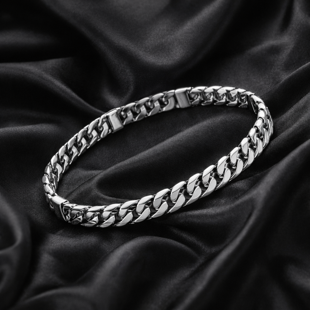 men’s stainless steel cuban link bracelet – slim silver chain bracelet for men men’s stainless steel cuban link bracelet – slim silver chain bracelet for men