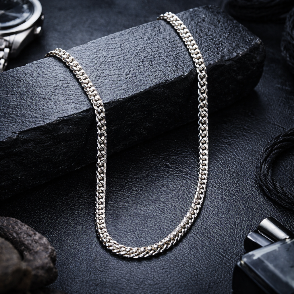 men’s black braided chain necklace – stainless steel twisted link chain for men (copy) men’s black braided chain necklace – stainless steel twisted link chain for men (copy)