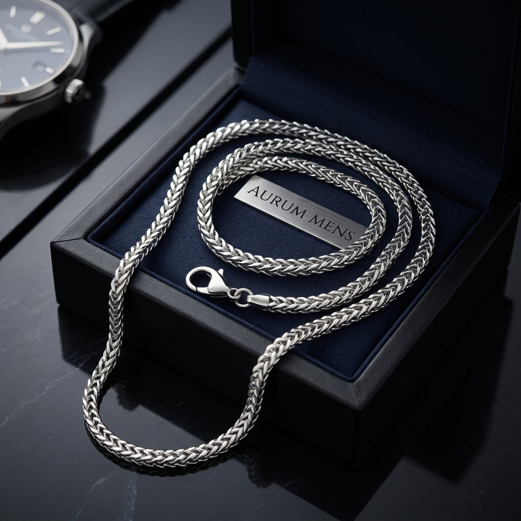 men’s black braided chain necklace – stainless steel twisted link chain for men (copy) men’s black braided chain necklace – stainless steel twisted link chain for men (copy)