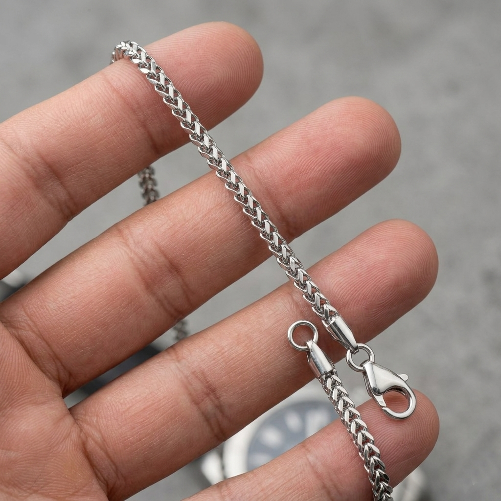 men’s black braided chain necklace – stainless steel twisted link chain for men (copy) men’s black braided chain necklace – stainless steel twisted link chain for men (copy)