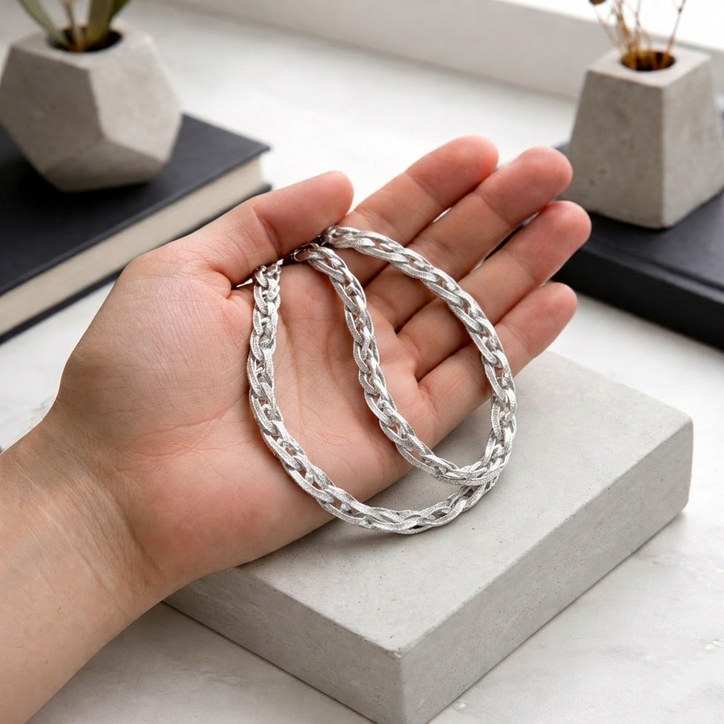 men’s black braided chain necklace – stainless steel twisted link chain for men (copy) men’s black braided chain necklace – stainless steel twisted link chain for men (copy)