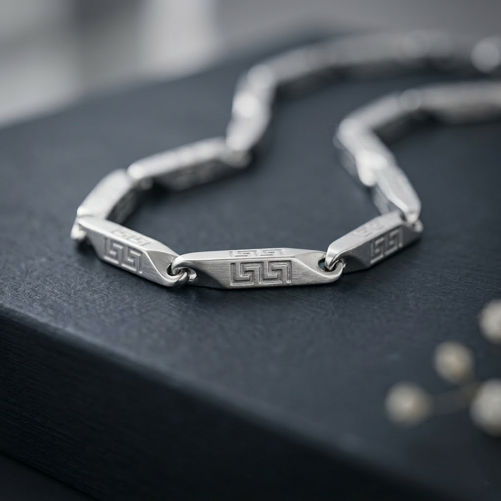 men’s stainless steel designer link chain necklace – premium silver engraved pattern chain for men men’s stainless steel designer link chain necklace – premium silver engraved pattern chain for men